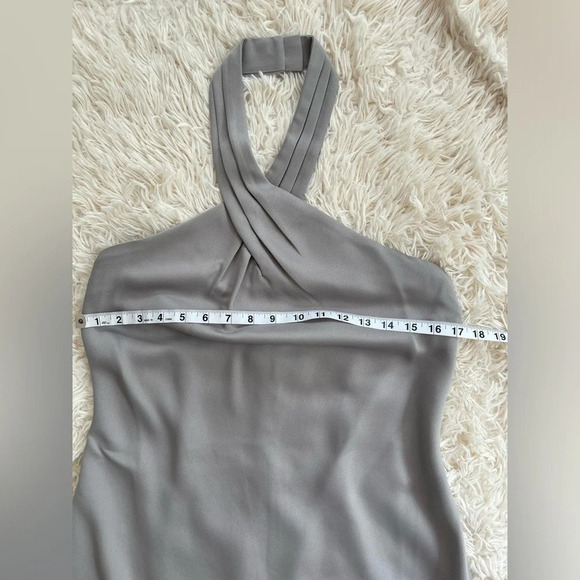 NWT Anthropologie BHLDN Ruby Satin Charmeuse Dress hatter backless maxi grey 8 - Picture 6 of 16